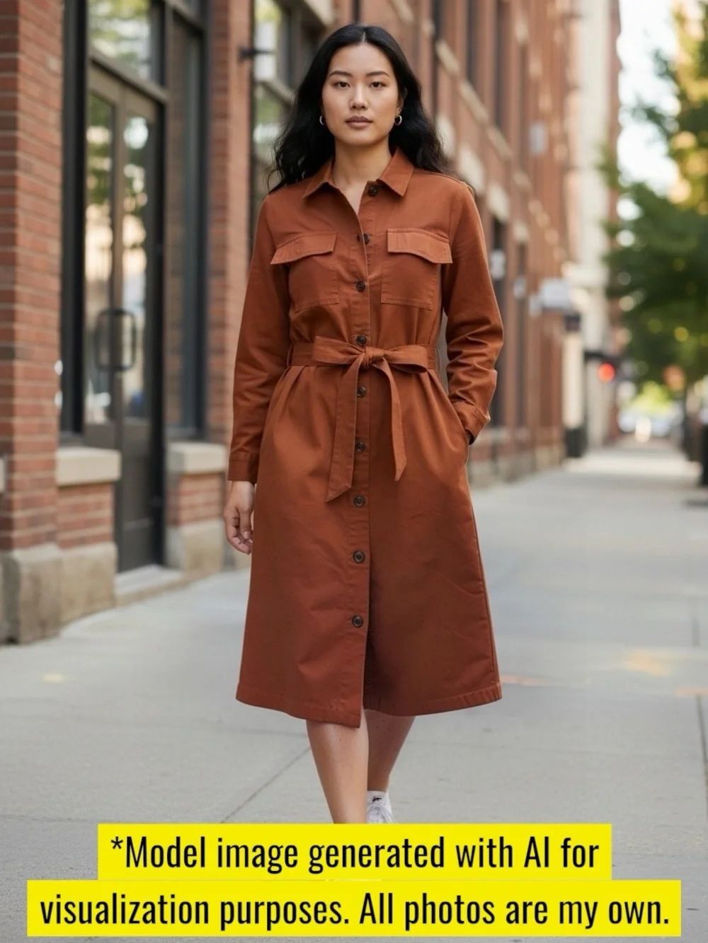 BARBOUR Wildsmith Terracotta Button Down Dress 4